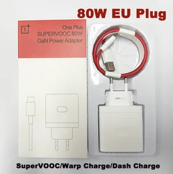 High - Speed OnePlus SuperVOOC Travel Charger with USB - C Cable, EU Plug - 80w EU Set with Box