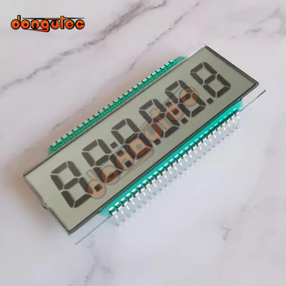 50PIN TN Positive 6-Digits Segment LCD Panel (White/Yellow/Blue Backlight/No Backlight) 5.0V