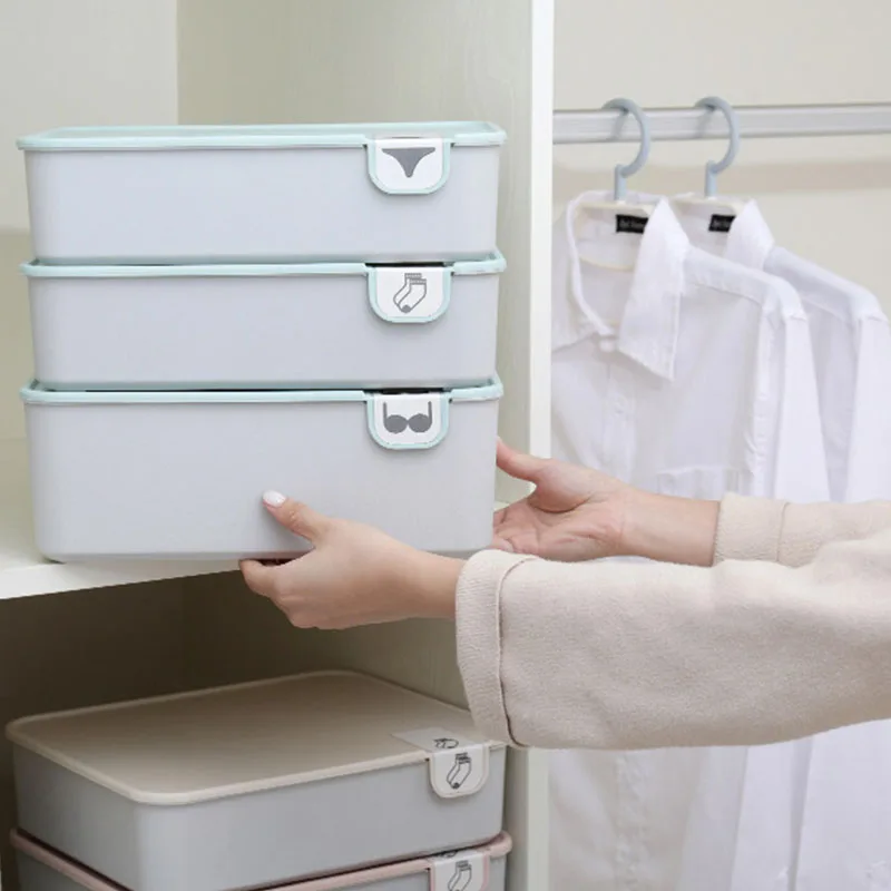 Storage Drawer Divider Boxes Bra Underwear Panties Socks Organizer Holder Stacked Finishing Box