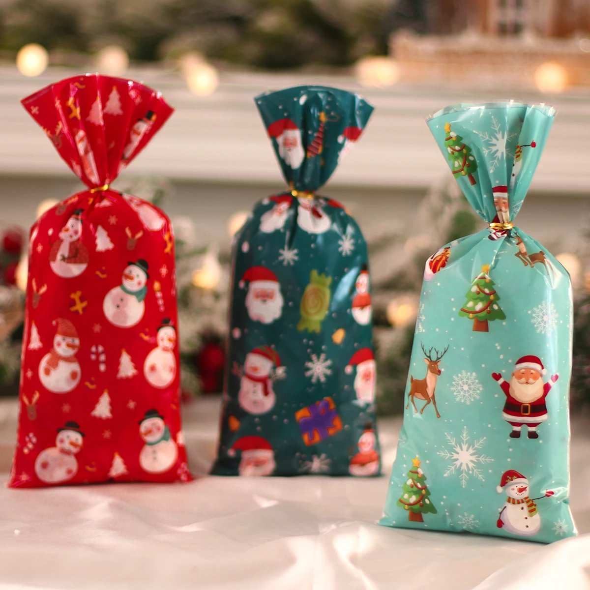 Christmas Candy Packaging Gift Bags 25/50/100pcs for Kids