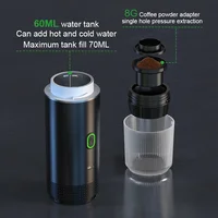 Wireless Electric Portable Espresso Coffee Machine for Car & Home Camping Coffee Maker 3-in-1 Capsule Powder Travel Coffee Maker 2