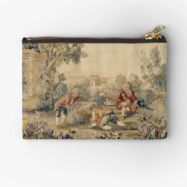 

Aubusson античный французский гобелен с принтом, кармашки на молнии, упаковка для монет, женское нижнее белье для ключей, маленькая сумка, чистые косметические деньги для мужчин
