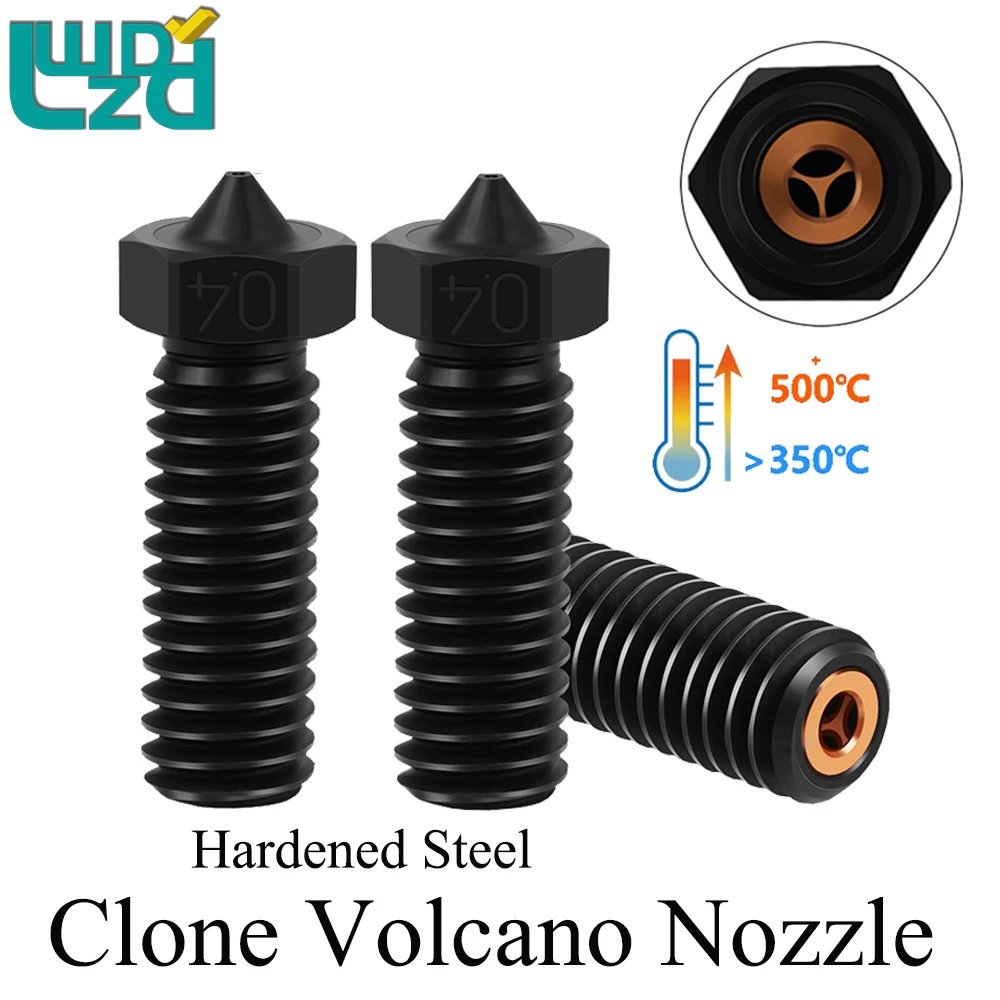 

CHT Volcano Nozzle High Flow Hardened Steel Clone 500° Nozzles for Ender 3 Artillery Vyper Prusa i3 Hotend 3D Printer Parts