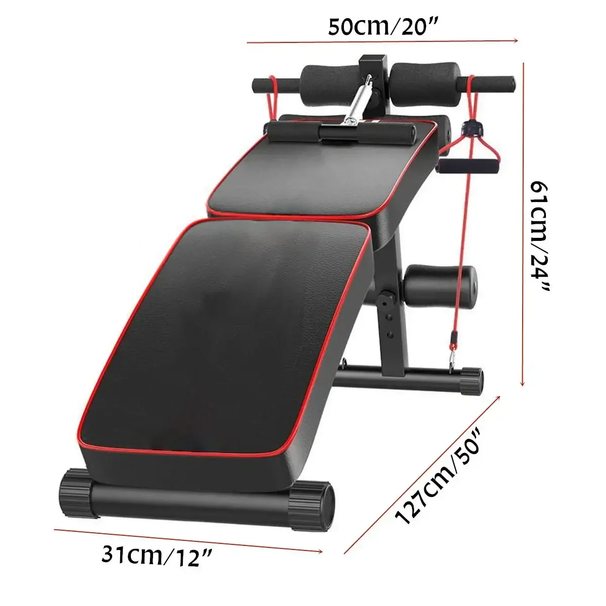 Foldable Fitness Equipment for Home Gym Sit Up Benches Adjustable Multifunction Abdominal Muscle Equipment Exerciser