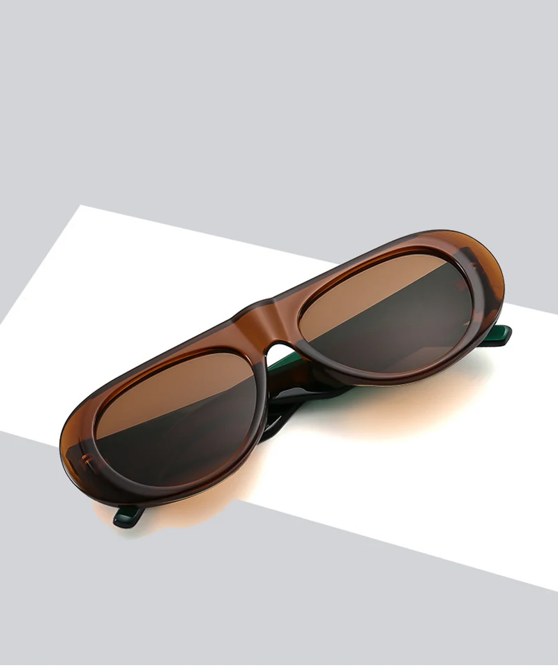 SHAUNA Retro Pilot Frauen Sonnenbrille Mode Candy Farbtöne UV400 Männer Trend Breite Beine Sonnenbrille – Detail 3