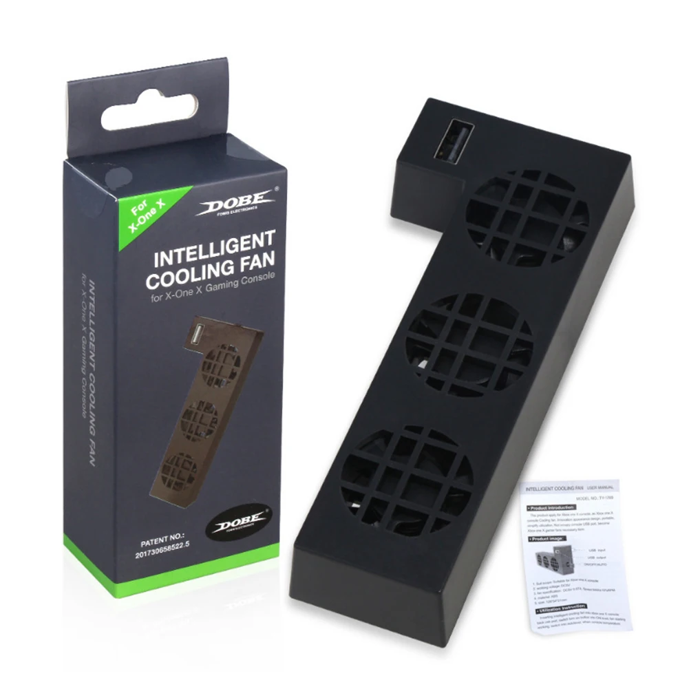 Temperature Control USB Cooling fan for Xbox One X Console Cooling System for Xbox One X Gaming Console with 3 Fans
