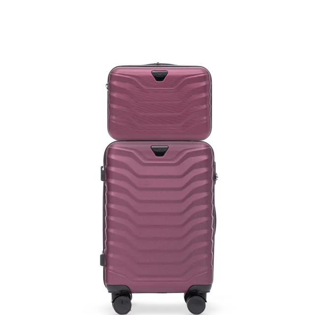 Ensemble de bagages PEAFOWL Bourgogne : Valise de cabine + valise de 20 pouces 1