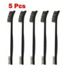 5pcs/set Mini Metal Remove Rust Brushes Brass Cleaning Brushes Polishing Metal Brushes Cleaning Steel Wire/Copper Wire/Nylon 2