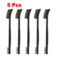 5pcs/set Mini Metal Remove Rust Brushes Brass Cleaning Brushes Polishing Metal Brushes Cleaning Steel Wire/Copper Wire/Nylon 2