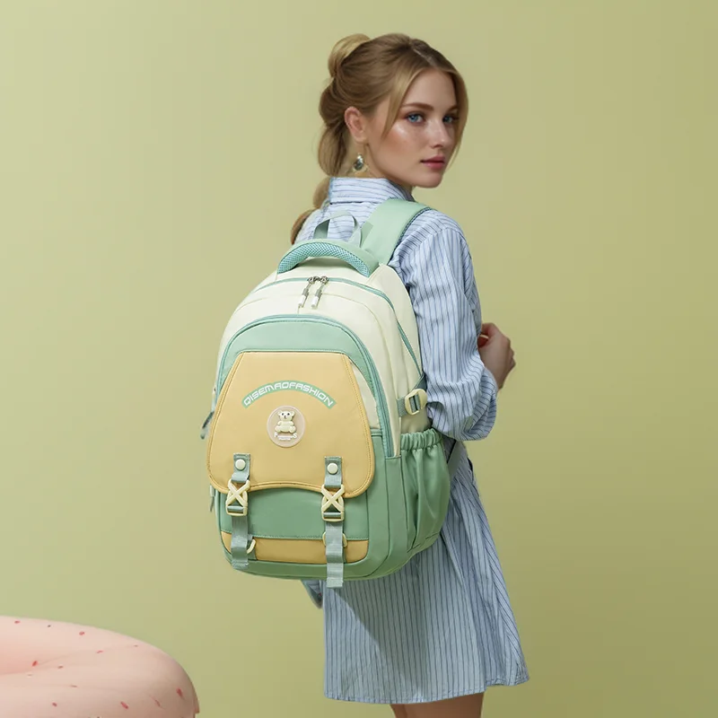 Schoolbag Female High School Student Large Capacity High Appearance Junior High School Preppy Style Simple Brand Backpack