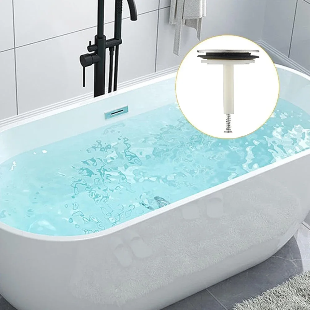 46mm Bathtub Drain Stopper Bathroom Bath Replacement Tub Sink Waste Pop-Up Plug 50-65mm Adjustable Hardware 1pcs drain stopper