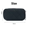 Women's Mirror Mini Cosmetic Bag Simple Waterproof Storage Box Black Double Layer Lingge Make Up Brush Beauty Organizer Supplies 6