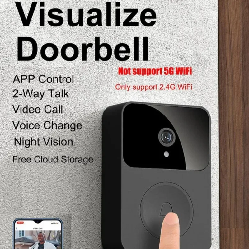 WIFI Video Doorbell Camera Night Vision HD Wireless Smart Home