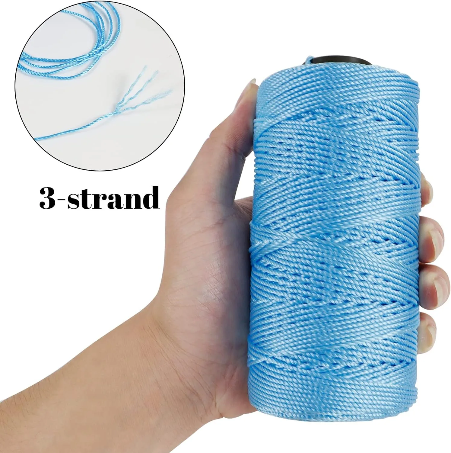 1.5mm200m New Summer Crochet Yarn DIY Craft Thread Ice Silk Art Yarn Cord Polypropylene Yarn for Hat Doll Sewing Bags Crocheting 4
