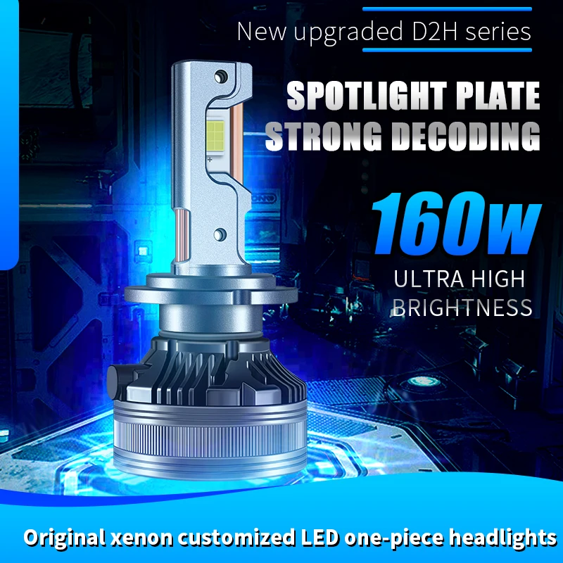 Led car lights Led lights Led bulbs Led headlights Led car headlights Car headlamps Hid headlight bulbs D2H LED Headlight bulb 160W 12V Canbus Auto Lamp 1:1 Replication Plug And Play