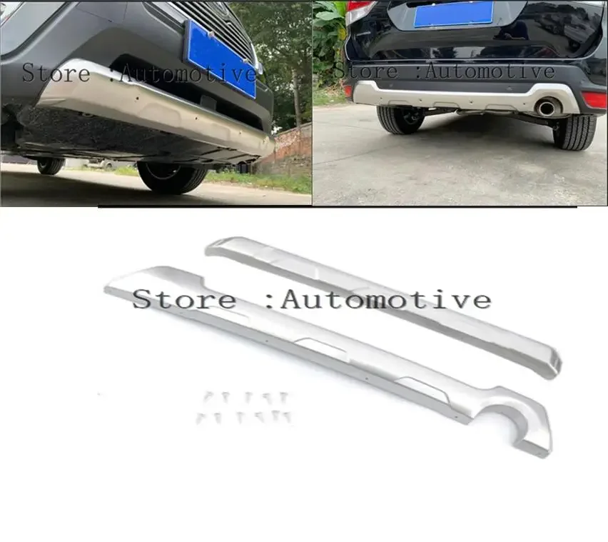 

For Subaru Forester 2019 2020 2021Stainless Steel Front&Rear Bumpers Skid Guard Plate Protector 2pcs Car Styling Accessories