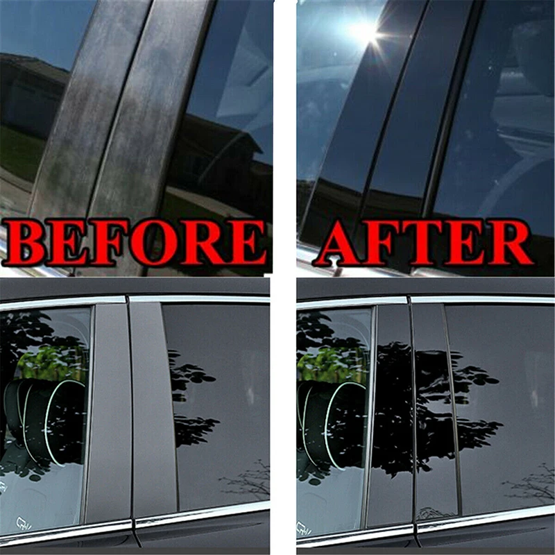 8Pcs Car Door Window Decoration Trim Pillar Posts Cover Stickers For Honda HRV 2022 Chromium Styling Auto Styling Accessories
