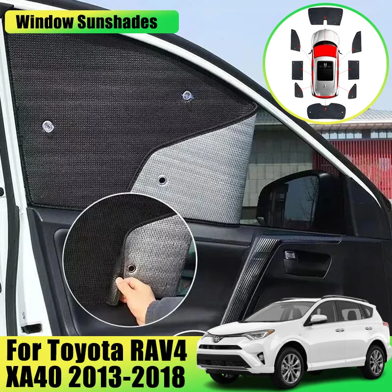 

Anti-UV Car Window Shading For Toyota Rav4 XA40 2013~2018 2015 Car Sun Protection Sunscreen Window Sunshades Covers Accessories