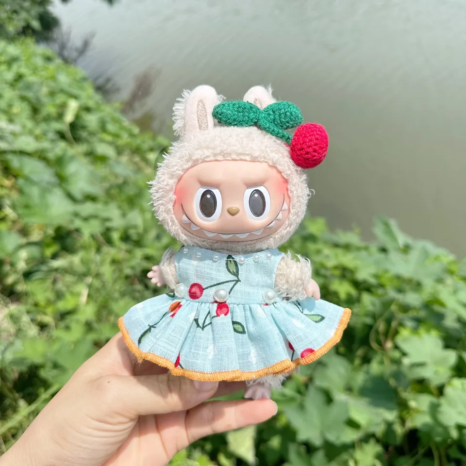 Mini Plüschpuppen Kleidung Set - Outfit Für 17cm Labubi Puppen (Kleidung Nur)