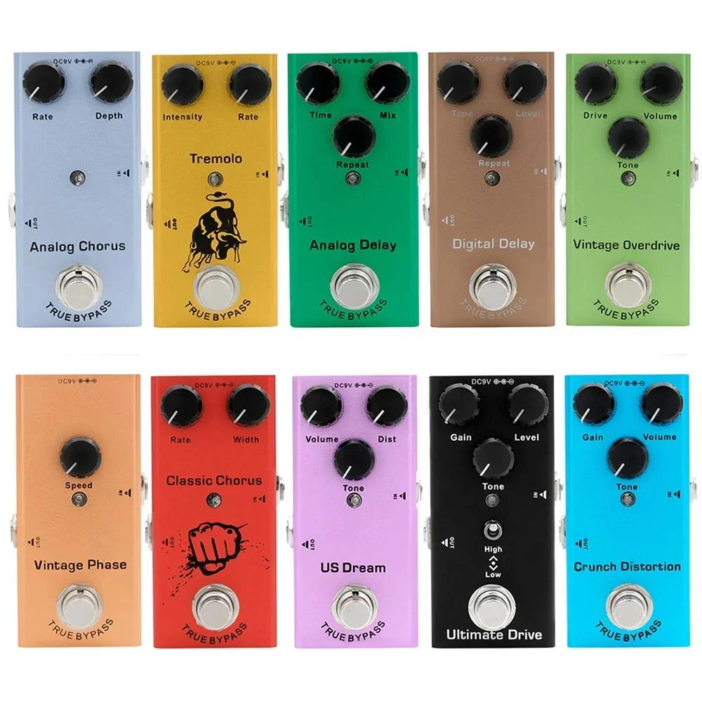 Guitar Effect Pedal Vintage Overdrive/Crunch Distortion/US Dream/Classic Chorus/Digital Delay/Analog Delay Guitar Accessories guitar effect pedal