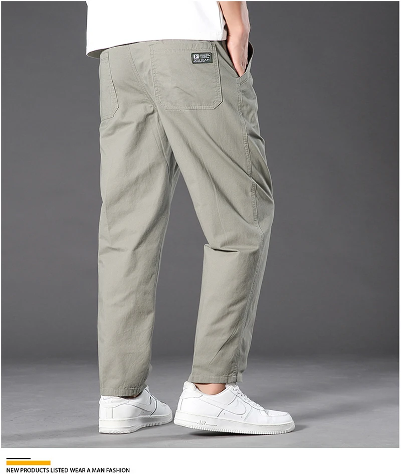 New Multi-Pocket Casual Pant Men 100% Cotton Military Tactical Joggers Cargo Pants Men's Streetwear jogging Sweatpants Clothing black casual trousers