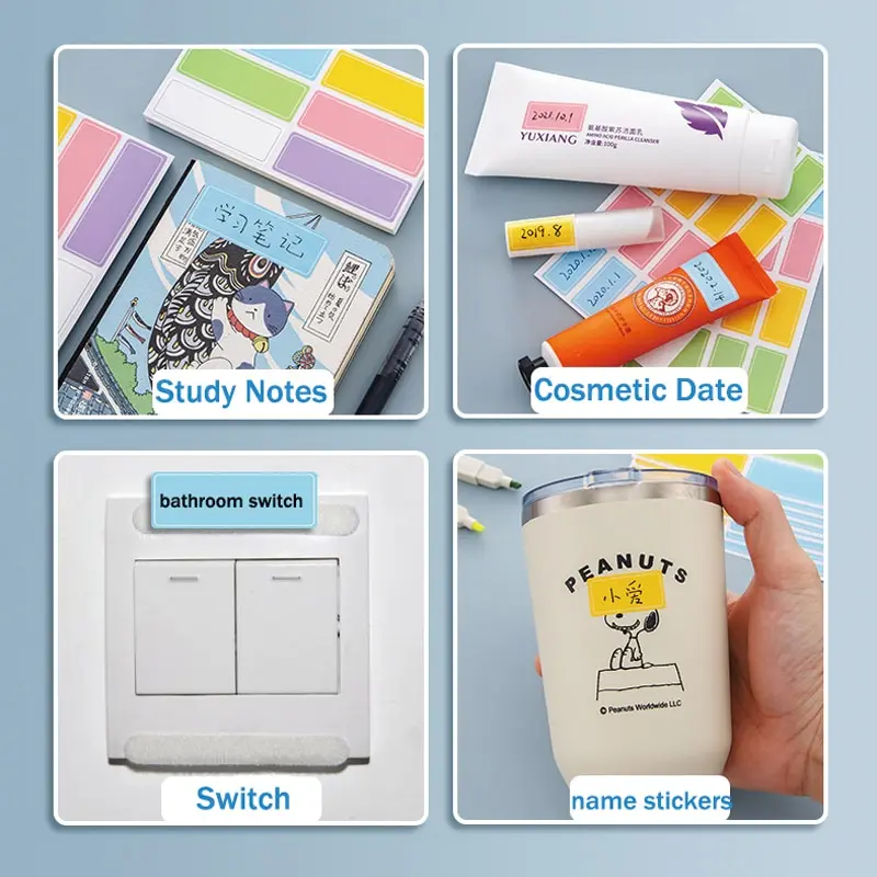 30 Sheets Color Label Sticker Handwritten Waterproof Self Adhesive Name Mark Stickers