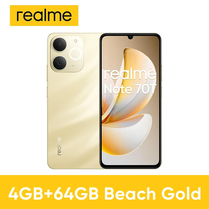 realme Note 70T 4GB/64GB ゴールド Realme Note 70t 4g Android Smartphone Global Version 6000Mah