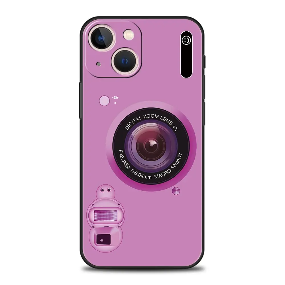 Vintage-Inspired Shockproof TPU Phone Case with Retro Camera Design