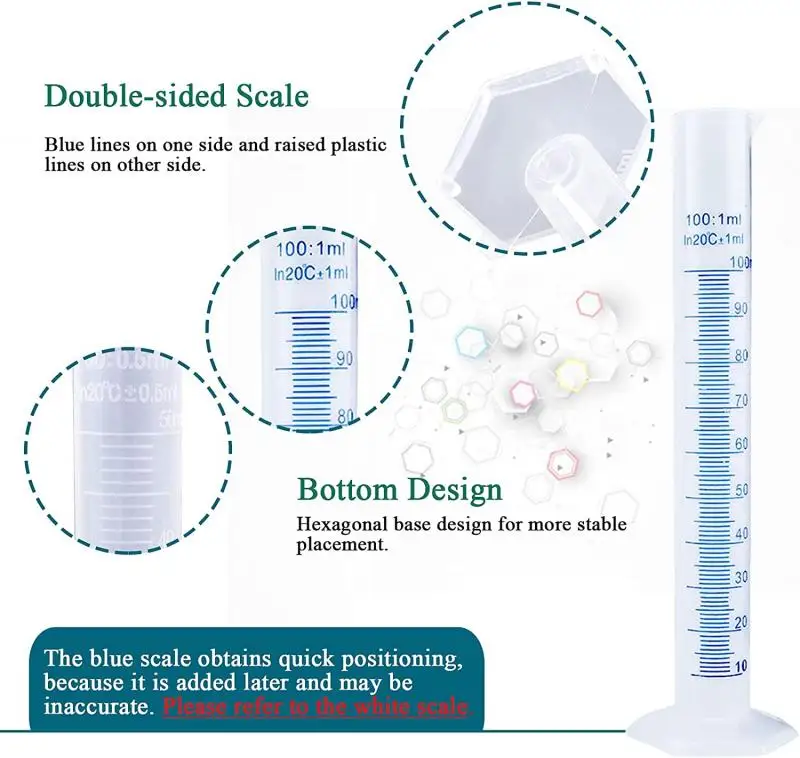 Transparent Plastic Graduated Cylinder
