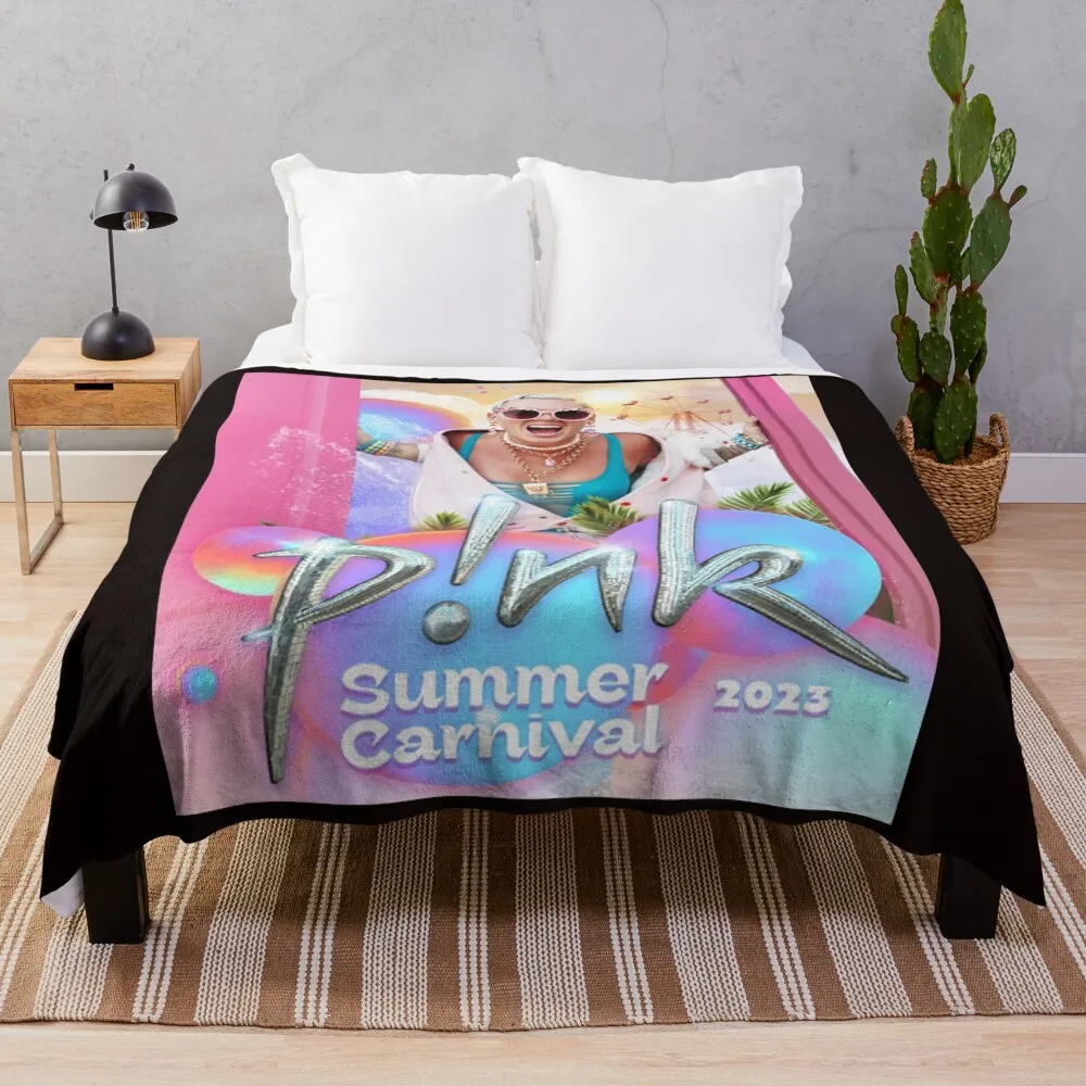 

2023 pink summer tour carnivale Throw Blanket Vintage Luxury Thicken Fluffy Shaggy Blankets