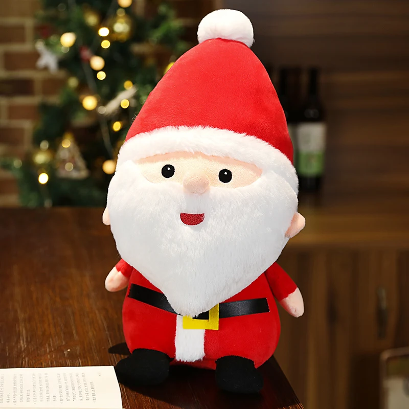 Pupazzo Di Babbo Natale Peluche Rosso – 50 Cm, Morbido Con Barba Bianca, Decorazione Natalizia E Regalo Per Bambini