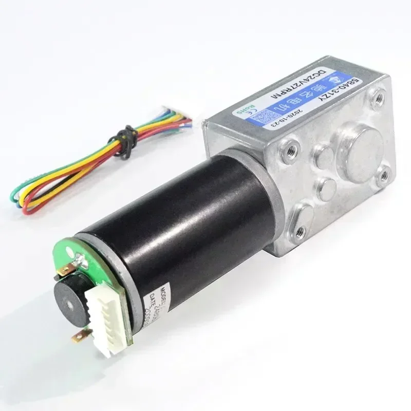 5840-31ZY Scroll Hall Encoder Geared Motor 12V 24V Hanger Motor Metal Gear Forward Reverse