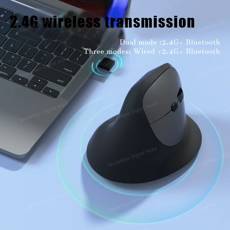 Wireless Mouse Xiaomi Vertical Ergonomic 2.4G Bluetooth 5.2