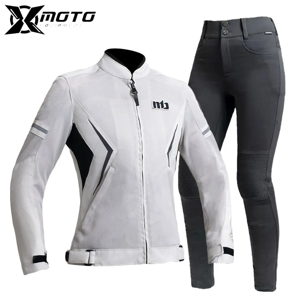 

Spring Summer Breathable Moto Jacket Retro Motorcycle Riding Jacket Women CE Protector Armor Coat Motorbike Motocross Clothing