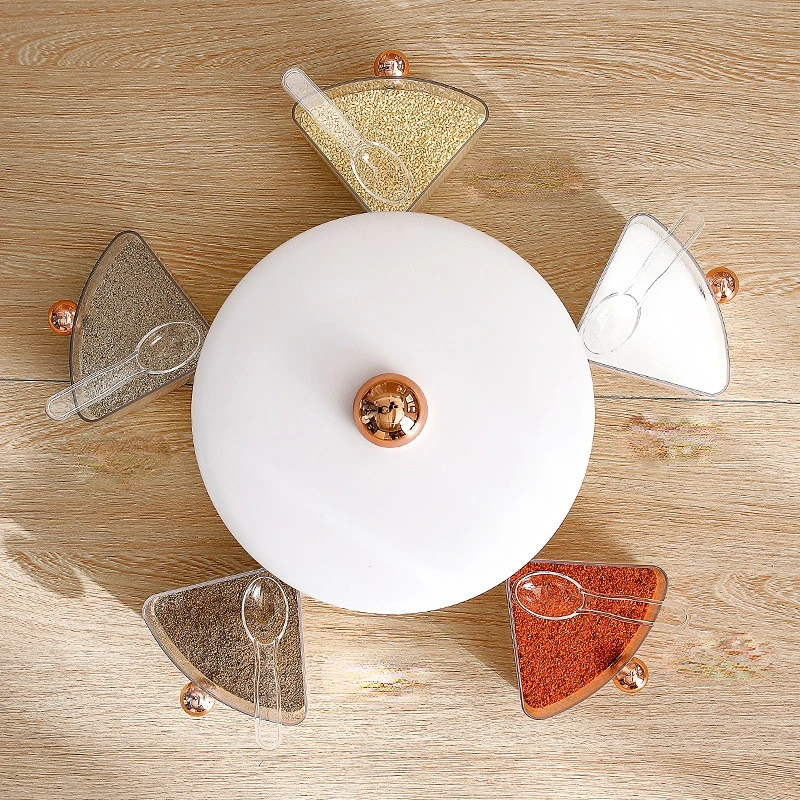 Kitchen Multifunctional Spice Dispenser 360 Rotating Large Capacity Spice Seasoning Box