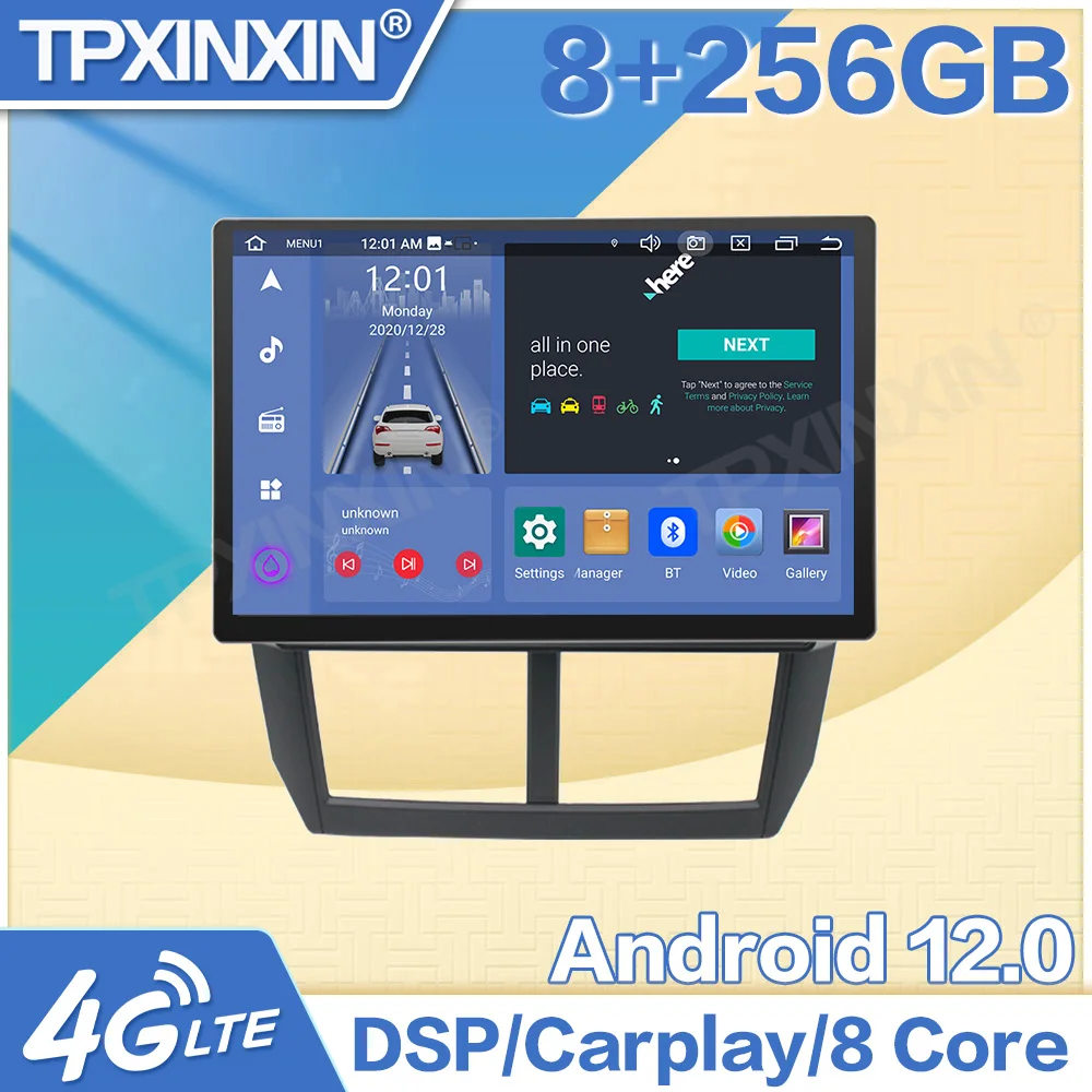 

Автомобильный мультимедийный плеер, 13,3 дюймов, Android 12, 8 + 256 ГГц, для Subaru Forester 2008-2012, Android, Wi-Fi, GPS, встроенный carplay