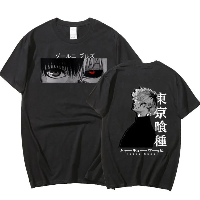 Anime Kaneki Ken T Shirt Men's Fashion Personality Printed Short Sleeve Summer Casual Loose Tee Top