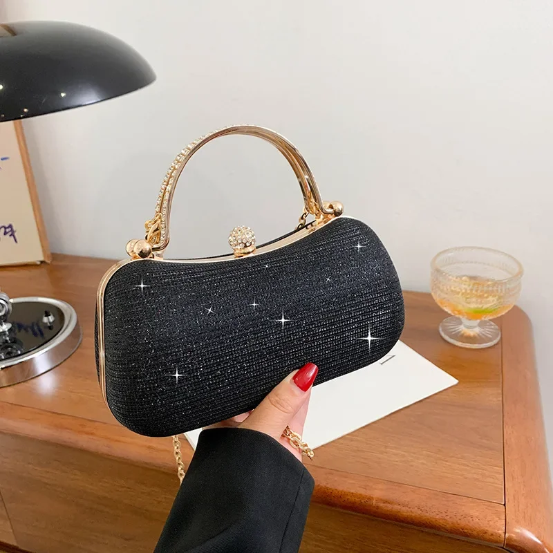Women Handbag Fashion Gold Diamond Evening Bags Luxury Handbag Elegent Chain Women Shoulder Crossbody Bag Wedding Party Clutch Bags Pouch