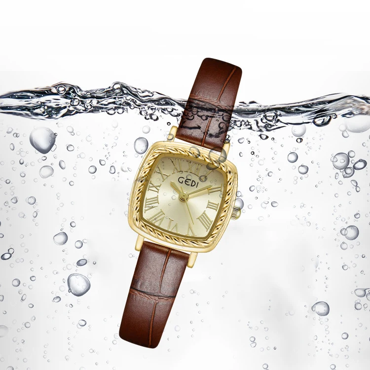 Women Small Quartz Watch Square 20mm Case Orologio with Roman Numeral Number Dial Luxury Clock Fashion Ladies Vintage Wristwatch