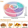 Multi-function Food Storage Tray with Lid Food Containers Tray To Keep for Nuts and Candy Dried Fruit Snack Plate Serving Platte 2