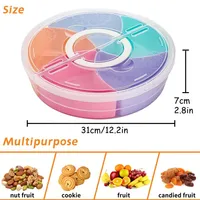 Multi-function Food Storage Tray with Lid Food Containers Tray To Keep for Nuts and Candy Dried Fruit Snack Plate Serving Platte 2