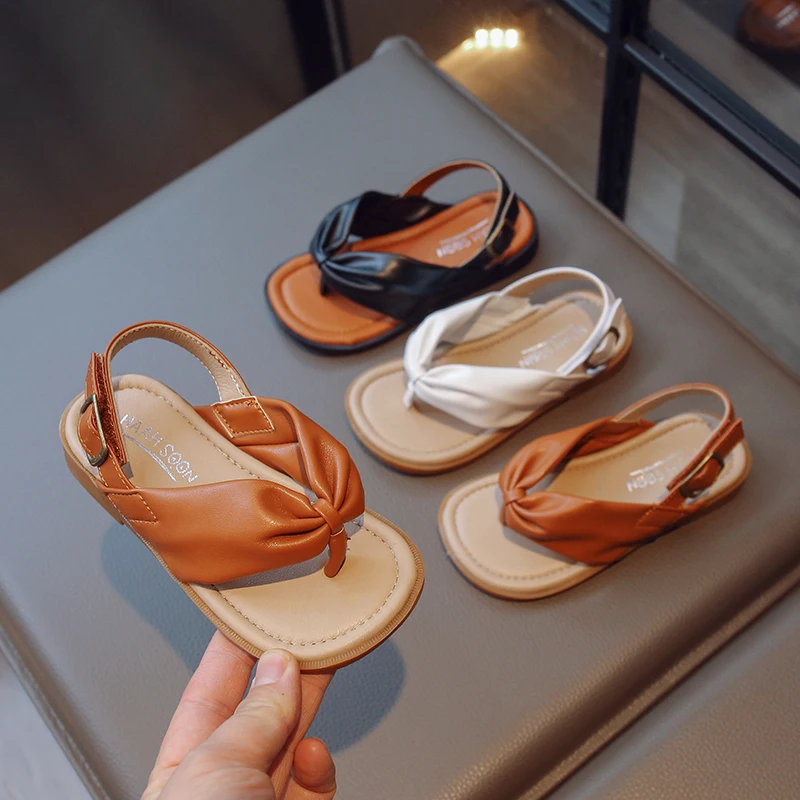 

2023 Summer Baby Girls Sandals Children Beach Sandals Kids Casual Vacation Shoes Comfortable Soft-soled Student Shoes Size 23-34