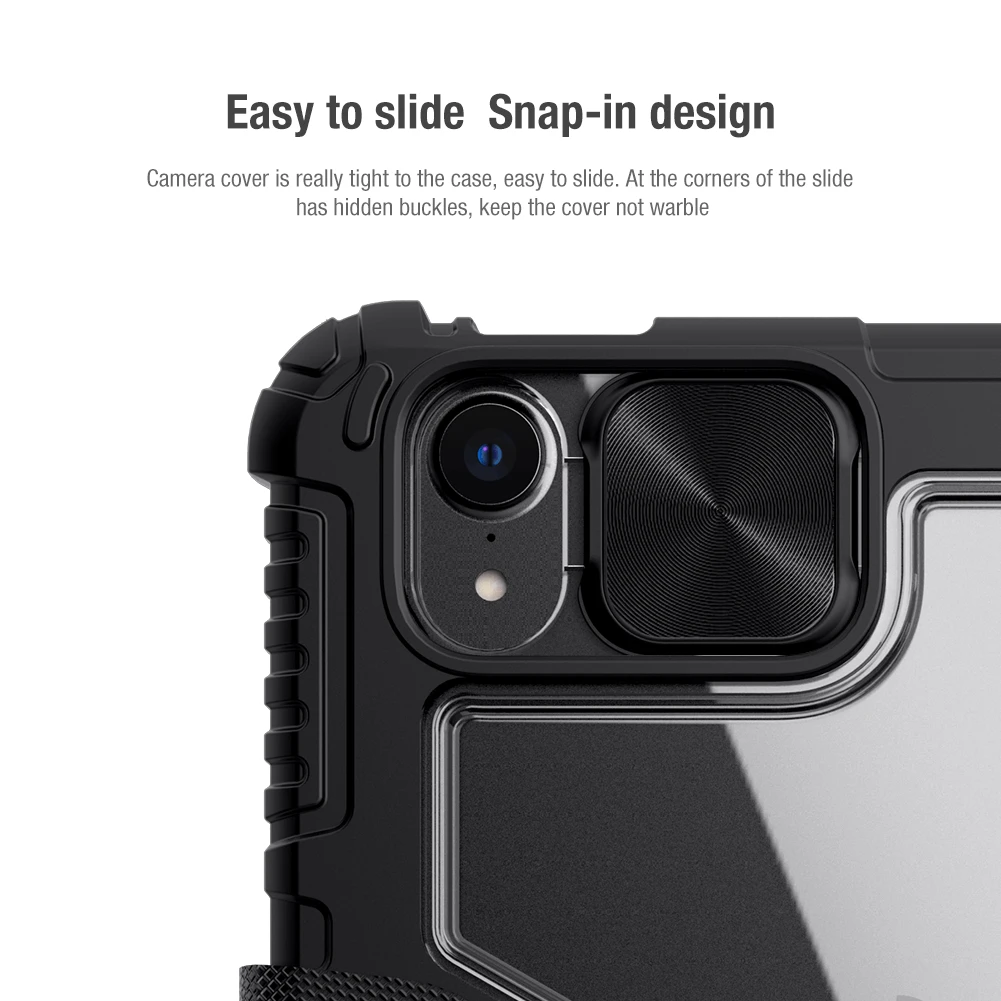 Nillkin Amortecedor Pro Case de Couro para Ipad Mini 2023 Slide Câmera Proteção Escudo Inteligente Flip Capa Traseira - Imagem 2