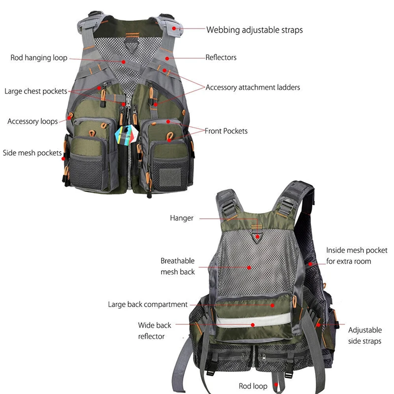 Outdoor Fishing Vest Sailing Life Jacket 5