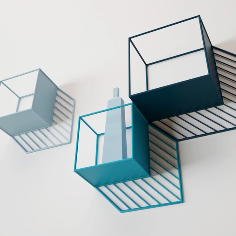

Wall Shelf Wall-Mounted Creative Restaurant Decoration Geometric Shadow