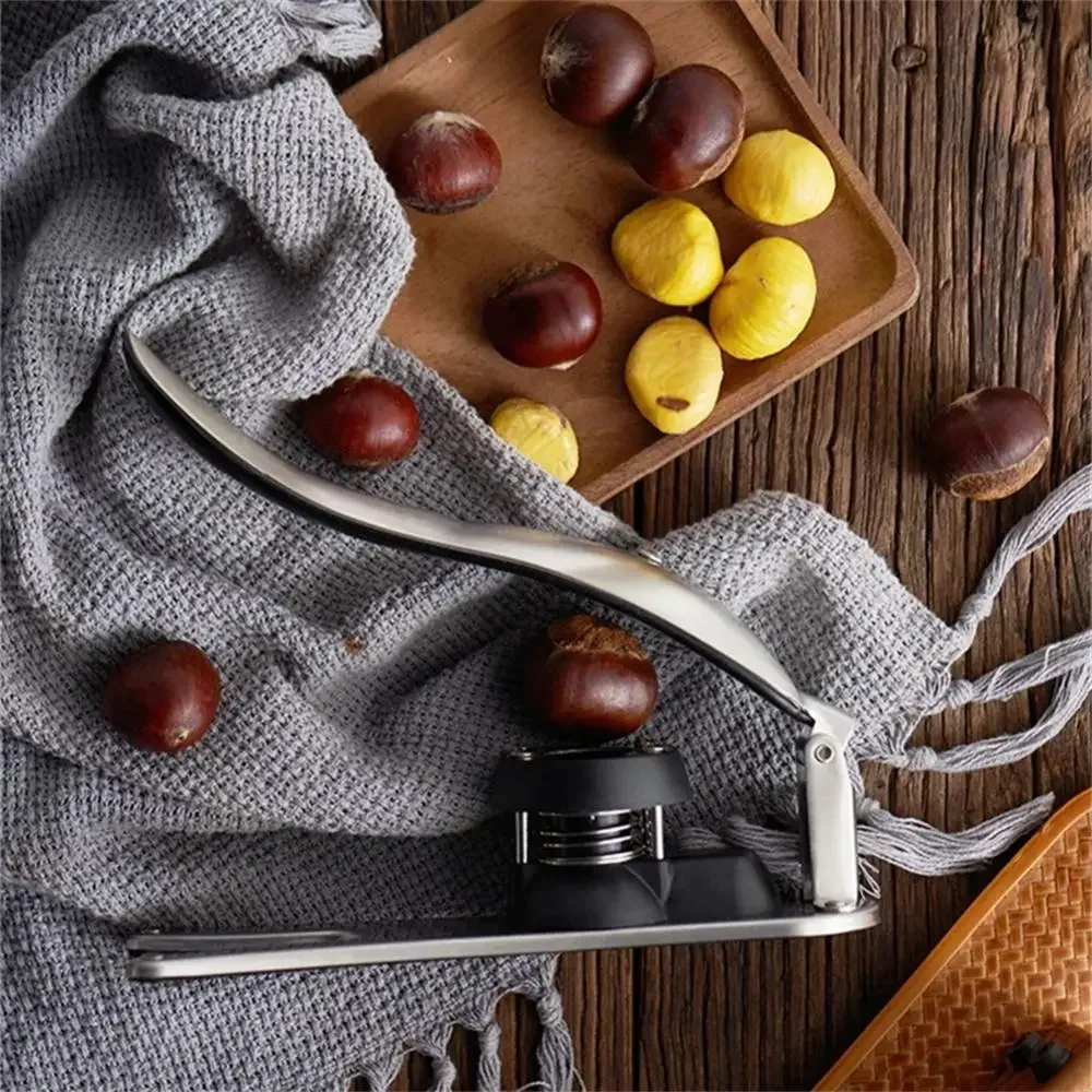 Pince à Châtaignes Et Noix En Acier Inox 304 - Ouvre-noix Multifonction Avec Lame Croisée - Pour Châtaignes, Noix, Amandes Et Autres Fruits à Coque - Outil De Cuisine Pratique