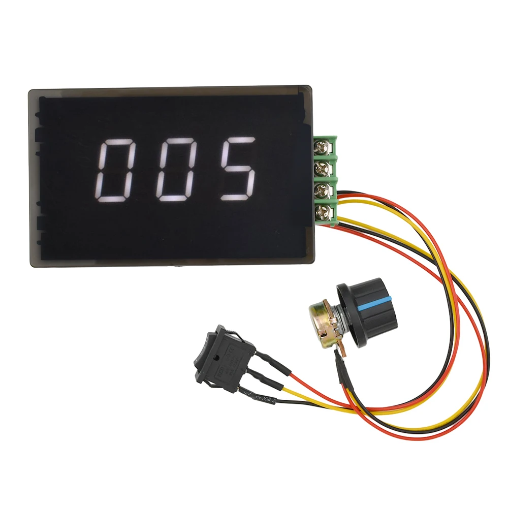 6-60V 20A DC Motor Speed Controller Forward/Reverse High Power PWM Control Switch Motor Speed Regulator DC 12V 24V 36V 48V 60V