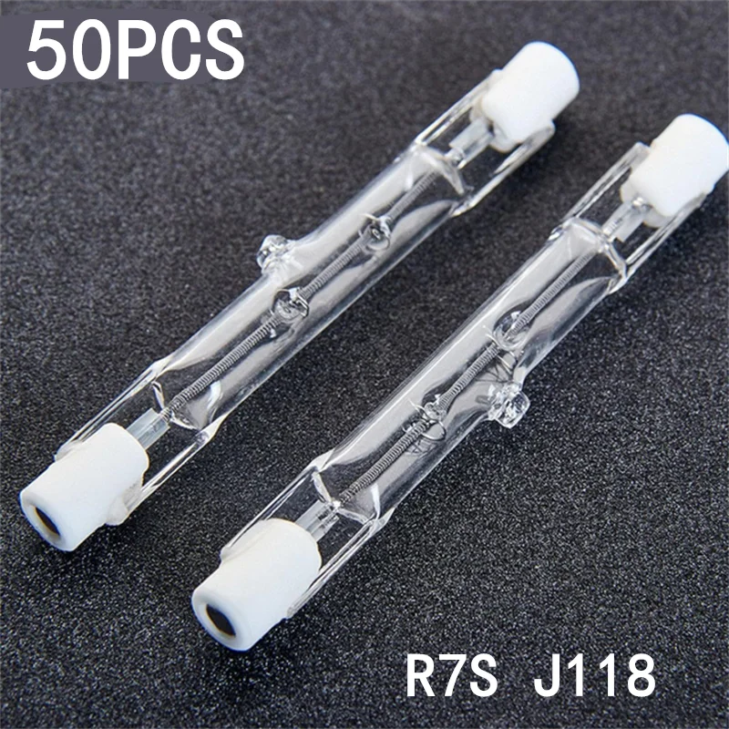 หลอดไฟ LED ทรงหลอดแก้ว R7S J118 100W 200W 300W 400W แบบ COB กำลังสูง ประหยัดพลังงาน ใช้แทนหลอดฮาโลเจน จำนวน 1/5/10/50 ชิ้น 1