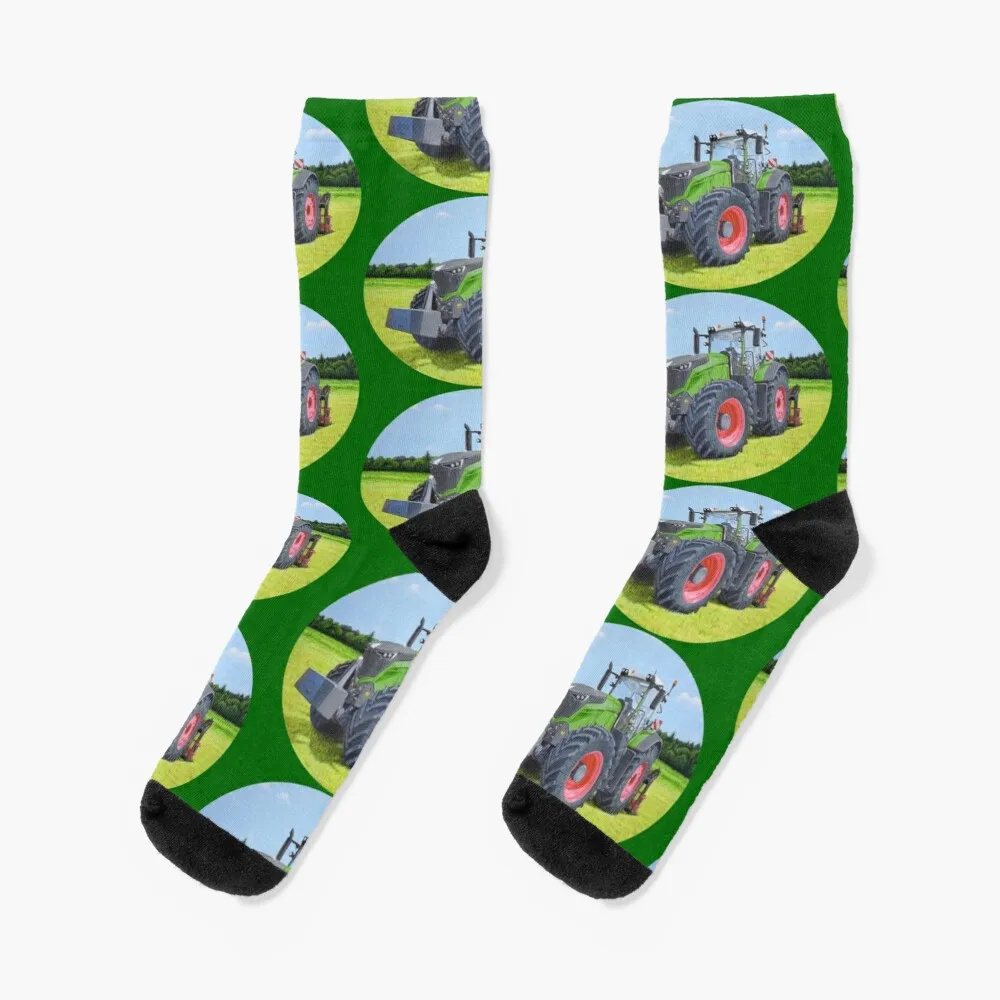 

Green Tractor in Field (green background) Socks Thermal Socks Man Winter