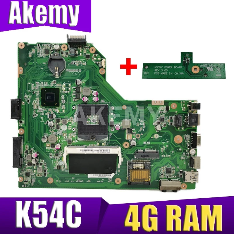 Excellent for ASUS K54C X54C Laptop Motherboard 60-N9TMB1000 HM65 PGA989 DDR3 K54C REV:2.1 100% Working